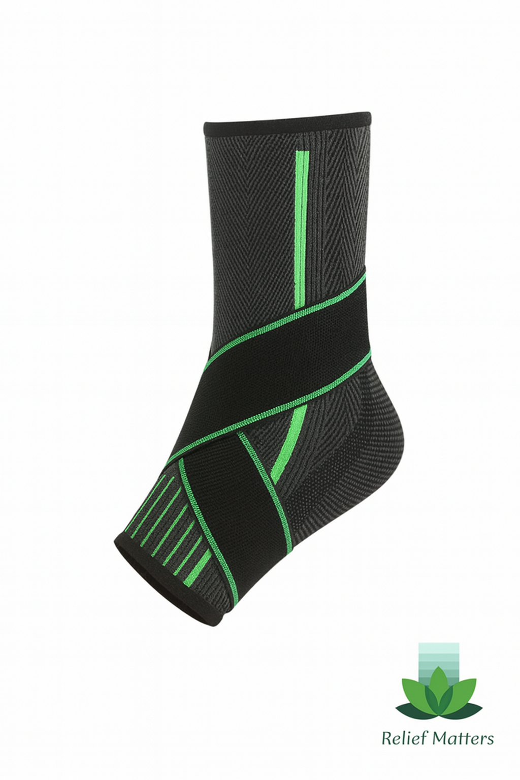 Adjustable ankle support brace providing stability and pain relief for sprains, strains, and everyday movement – lightweight and breathable design from Relief Matters