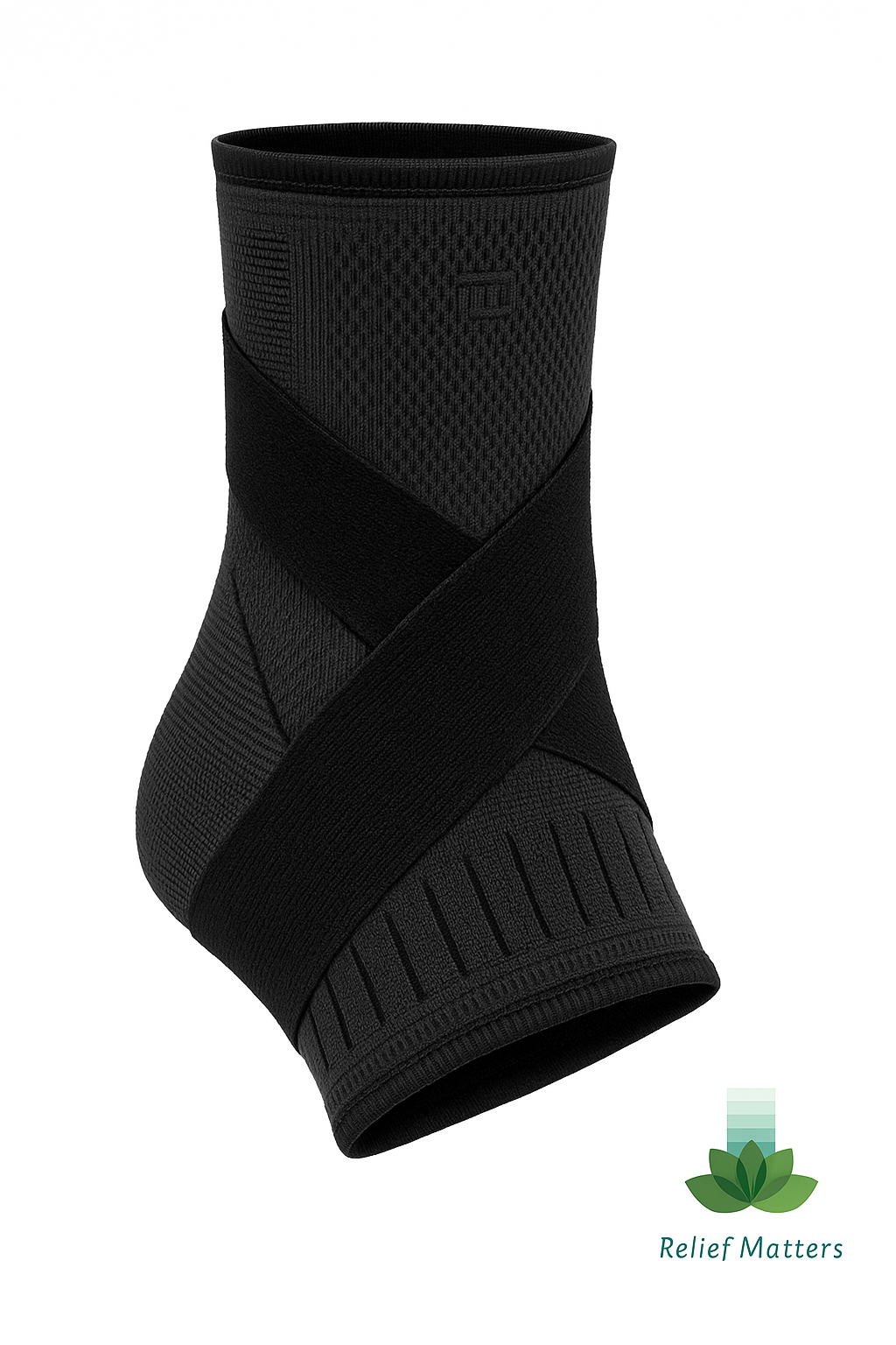 Adjustable ankle support brace providing stability and pain relief for sprains, strains, and everyday movement – lightweight and breathable design from Relief Matters