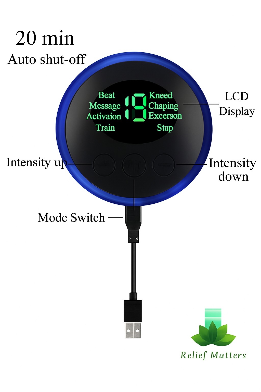 Wireless EMS foot pad with handheld remote control – easily adjust power levels, modes, and intensity for personalised pain relief and relaxation