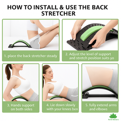 Lightweight back stretcher that’s simple to assemble and use – gently stretches the spine to reduce tightness and support natural movement.