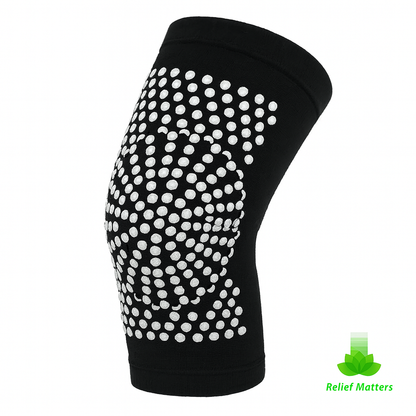 “Heated knee pads providing soothing warmth and targeted relief for sore joints and muscles – promotes comfort, recovery, and mobility from Relief Matters.”